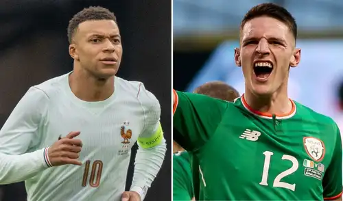 Francia e Irlanda del Norte se enfrentan en amistoso previo al inicio del Mundial 2026. Foto: UEFA/composición LR Francia e Irlanda del Norte se enfrentan en amistoso previo al inicio del Mundial 2026. Foto: UEFA/composición LR