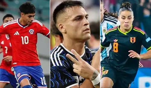 Chile, Argentina y la selección femenina de Perú juegan hoy sus respectivos partidos. Foto: Conmebol/composición LR Chile, Argentina y la selección femenina de Perú juegan hoy sus respectivos partidos. Foto: Conmebol/composición LR