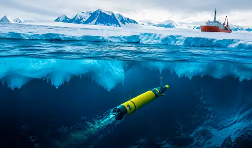 Un vehículo oceanográfico del programa Argo emergió tras ocho meses bajo el hielo antártico, recolectando datos inéditos sobre el entorno marino y su relación con el cambio climático. Un vehículo oceanográfico del programa Argo emergió tras ocho meses bajo el hielo antártico, recolectando datos inéditos sobre el entorno marino y su relación con el cambio climático.