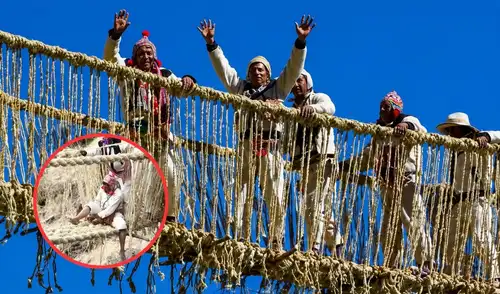 El último puente inca construido hace 600 años que la Unesco reconoció como Patrimonio Cultural: miles participan en la renovación cada año