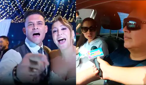 La boda de Christian Domínguez y Karla Tarazona genera controversia en la farándula peruana. Olenka Cuba y Leonard León se pronuncian al respecto. Olenka Cuba, esposa de Leonard León, se burla de la sesión de fotos de Christian y Karla en el baño: “Espantoso y huachafo”