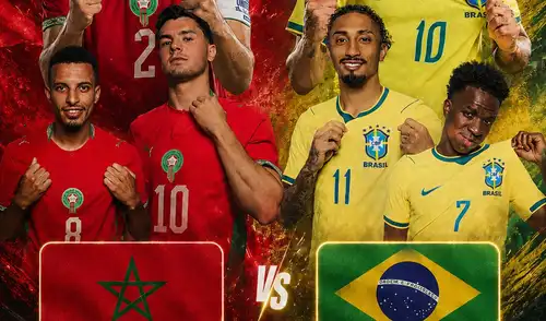 Brasil y Marruecos vuelven a enfrentarse en un Mundial después de 28 años. Foto: Twitter/@FutbolMarroqui ¿Dónde ver Brasil vs Marruecos Mundial 2026?