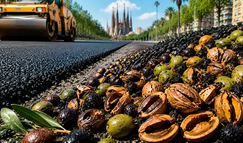 Barcelona ha seleccionado un innovador proyecto que utiliza residuos del olivar para modificar el pavimento de calles y aceras, en una clara apuesta por la sostenibilidad urbana.