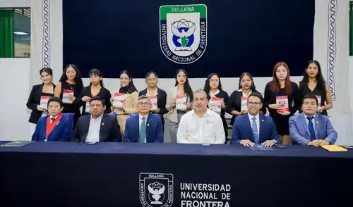 Durante su discurso, Li Córdova abordó la relevancia de los derechos humanos y la supremacía de la Constitución Política del Perú. Fuente: difusión. corte-de-sullana