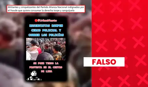 La protesta real data de enero de 2023 y se realizó en contra del gobierno de Dina Boluarte.