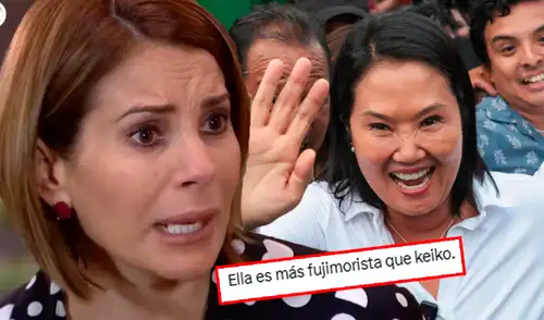 Karina Calmet desató polémica en redes tras apoyo a Keiko Fujimori.