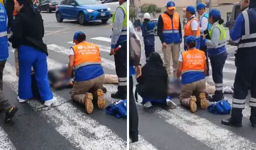 Trabajador de la MML terminó tendido en plena av. Abancay Centro de Lima