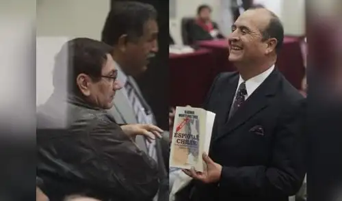 Vladimiro Montesinos y Santiago Martín Rivas en juicio por crimen de Pedro Huilca Vladimiro Montesinos y Santiago Martín Rivas en juicio por crimen de Pedro Huilca
