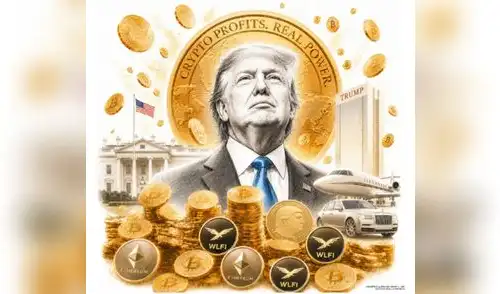 Trump defiende el negocio familiar de las criptomonedas, pese a las críticas de sus opositores. Ilustración: Soraya K. con asistencia de IA.