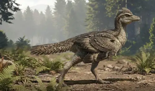 Reconstrucción del Zhengheornis buyu, una pequeña ave jurásica. Foto: Chung-Tat Cheung