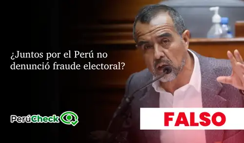 El senador electo Iber Maraví afirma que Juntos por el Perú no ha denunciado fraude electoral, lo que contradice declaraciones de otros dirigentes del partido. El senador electo Iber Maraví afirma que Juntos por el Perú no ha denunciado fraude electoral, lo que contradice declaraciones de otros dirigentes del partido.