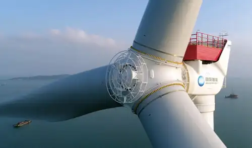 El MySE18.X-20M es actualmente el aerogenerador marino más potente. Foto: MingYang Smart Energy