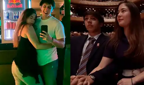 Kyara Villanella y Adrián Harboe lucen enamorados en redes sociales. Foto: Composición LR/Captura/TikTok Kyara Villanella y Adrián Harboe lucen enamorados en redes sociales.