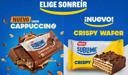 La versión de Sublime Cappuccino y Crispy pretenden sorprender a nuevos usuarios. Foto: difusión. nuevo-sublime-precio