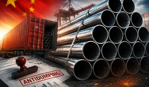 Indecopi impone sobretasa a importaciones de tubos de acero chinos por cinco años. Indecopi impone sobretasa a importaciones de tubos de acero chinos por cinco años.