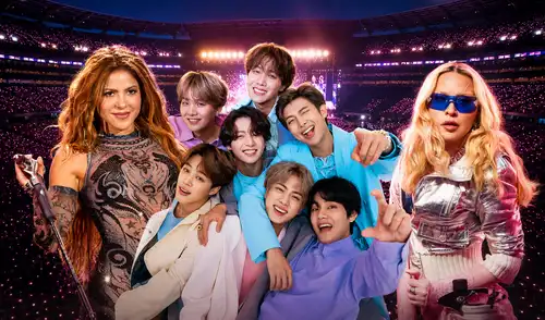 La final de la Copa Mundial de la FIFA 2026 se llevó a cabo el 19 de julio. El espectáculo incluyó artistas como Madonna, Justin Bieber y Shakira. Foto: Composición LR/Chatgpt Show de Medio Tiempo de la Final del Mundial 2026: ¿a qué hora y dónde ver a Shakira, BTS, Madoona, Justin Bieber y Coldplay?