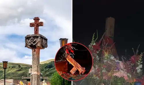 La Cruz de Cani, levantada por misioneros dominicos en el siglo XVII, simbolizaba la fusión de tradiciones andinas y cristianismo. Tenía más de 400 años: fuerte sismo de magnitud 5.1 en Junín provocó el colapso de la Cruz de Cani, histórico monumento religioso del siglo XVII
