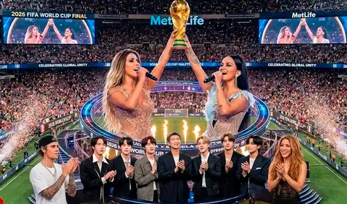 Yahaira Plasencia y Daniela Darcourt fueron tendencia tras el show de mediotiempo del Mundial 2026. Foto: Gemini Yahaira Plasencia y Daniela Darcourt fueron tendencia tras el show de mediotiempo del Mundial 2026.