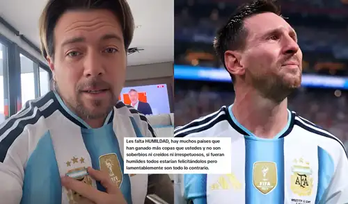 Julián Zucchi lanza contundente respuesta tras burlas sobre derrota de Argentina. Foto: composición LR/TikTok Julián Zucchi y la derrota de Argentina