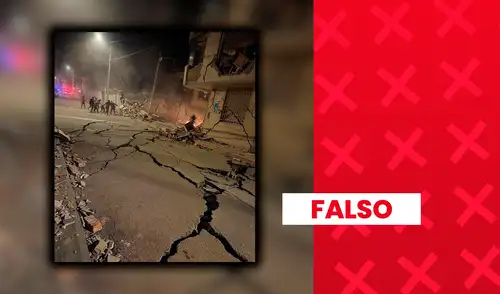 La imagen fue difundida como si mostrara los efectos del reciente sismo en Junín. No obstante, no es un registro auténtico. La imagen fue difundida como si mostrara los efectos del reciente sismo en Junín. No obstante, no es un registro auténtico.