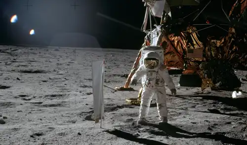El hombre llegó a la Luna el 20 de julio de 1969, durante la histórica misión estadounidense Apolo 11. Foto: NASA El hombre llegó a la Luna el 20 de julio de 1969, durante la histórica misión estadounidense Apolo 11. Foto: NASA