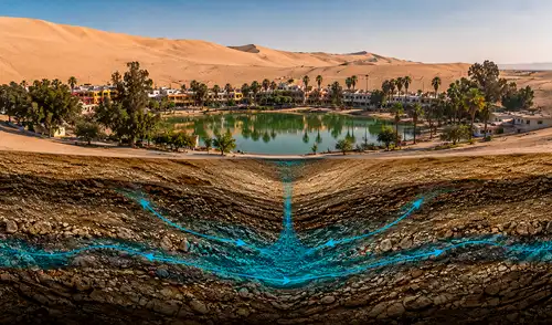 La sobreexplotación del acuífero Ica-Villacurí amenaza la laguna de Huacachina, que casi colapsó en 1978. Investigaciones advierten sobre el riesgo crítico de su extinción si no se gestionan adecuadamente los recursos hídricos. La sobreexplotación del acuífero Ica-Villacurí amenaza la laguna de Huacachina, que casi colapsó en 1978. Investigaciones advierten sobre el riesgo crítico de su extinción si no se gestionan adecuadamente los recursos hídricos.