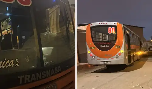 Ataque contra bus de la empresa Nuevo América en SJM San Juan de Miraflores