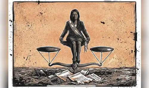 Keiko al centro de la balanza de la justicia Por Cecilia Mendez Keiko