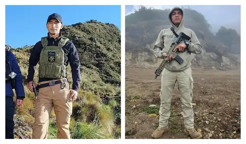 Izquierda. Sargento segundo FAP (r) Johan Cordero Yaros. Derecha. Sargento segundo EP (r) Pablo Martínez Tocas. Foto: FFAA Izquierda. Sargento segundo FAP (r) Johan Cordero Yaros. Derecha. Sargento segundo EP (r) Pablo Martínez Tocas. Foto: FFAA