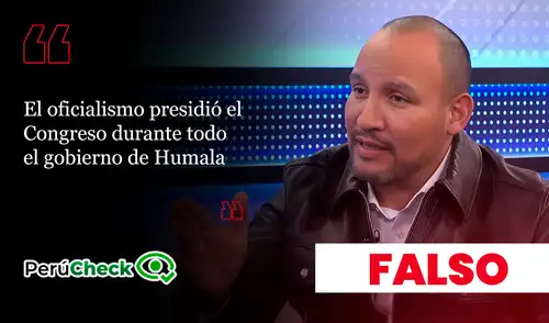 PerúCheck aclara que, aunque el oficialismo lideró gran parte del período de Humala, no ocupó el cargo durante todos los años de su gobierno, como afirmó Muñante.