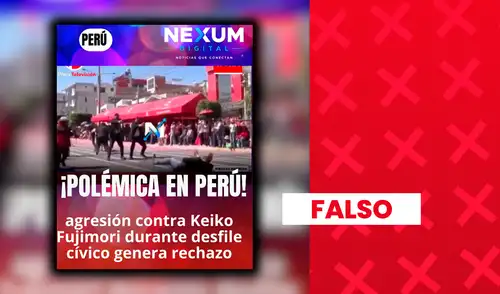 Las imágenes fueron descontextualizadas: no muestran un ataque contra Keiko Fujimori, sino un simulacro realizado en Moquegua.