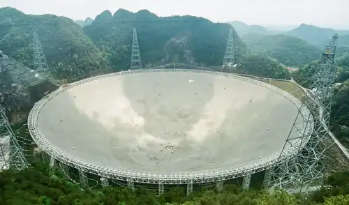 El Telescopio Esférico de Apertura de Quinientos Metros (FAST), es el radiotelescopio de plato único más grande del mundo. Foto: Xinhua