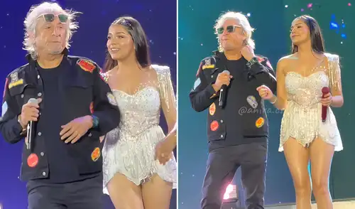 Pelo D'Ambrosio genera comentarios tras cantar con Cielo Fernandez. Foto: composición LR/TikTok/anira.cs Cielo Fernandez y Pelo D'Ambrosio