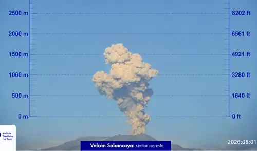 Volcán Sabancaya emite cenizas y afecta a distritos del valle del Colca Volcán Sabancaya emite cenizas y afecta a distritos del valle del Colca