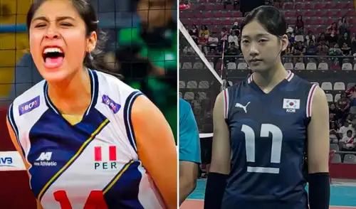Perú y Corea del Sur se enfrentan en el Coliseo Eduardo Dibós. Foto: Latina/composición LR