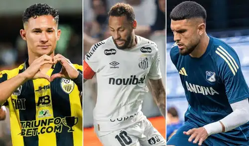Deportivo Táchira, Santos y Millonarios juegan hoy en sus respectivos torneos. Foto: FUTVE/Brasileirao/DIMAYOR/composición LR