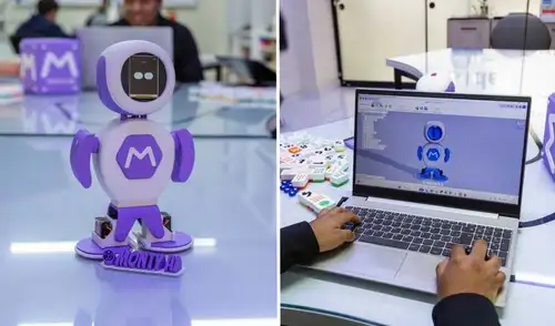 El robot interactúa naturalmente con los estudiantes, ofreciendo respuestas y ejemplos cotidianos para facilitar la comprensión de los conceptos matemáticos. El robot interactúa naturalmente con los estudiantes, ofreciendo respuestas y ejemplos cotidianos para facilitar la comprensión de los conceptos matemáticos.