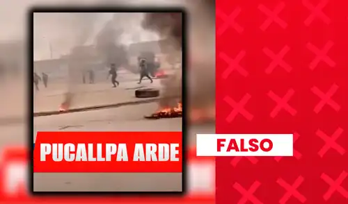 Video de un operativo policial ocurrido en Lambayeque circula como si mostrara las recientes protestas en Pucallpa por el alza del combustible.