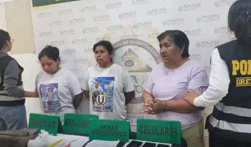 Tres mujeres de una misma familia fueron detenidas en el Rímac, acusadas de ser parte de "Las Poderosas del Rímac", una organización dedicada a la extorsión. Tres mujeres de una misma familia fueron detenidas en el Rímac, acusadas de ser parte de "Las Poderosas del Rímac", una organización dedicada a la extorsión.