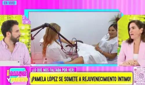 Pamela López compartió el momento en redes sociales. Foto: Willax. Pamela López compartió el momento en redes sociales.