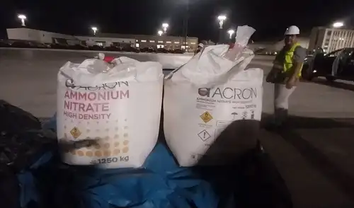 Material químico incautado por Sucamec Megapuerto de Chancay