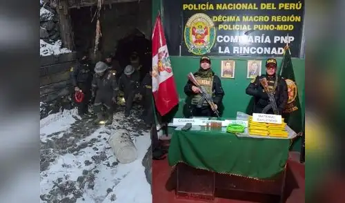 Operación policial permitió rescatar a 12 mineros e incautar explosivos. Operación policial permitió rescatar a 12 mineros e incautar explosivos.
