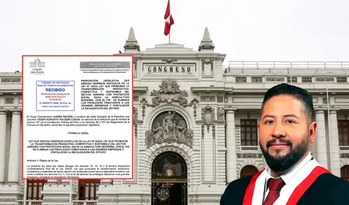 César Holguín, diputado de Ahora Nación, presentó un proyecto de ley para derogar la Ley Chlimper 2.0