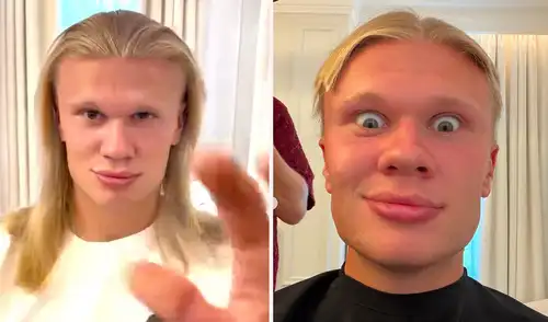 Erling Haaland decidió estrenar su nuevo look en el primer partido del Manchester City de la temporada. Foto: composición LR/Instagram de Erling Haaland Erling Haaland pelo