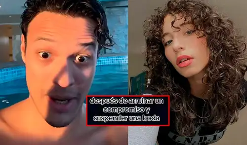 Alonso Grimaldo desmintió la versión de Carla Campos Salazar sobre su ampay. Foto: Composición LR/Captura/TikTok/Instagram Alonso Grimaldo desmintió la versión de Carla Campos Salazar sobre su ampay.