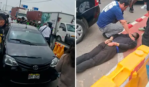 El incidente se efectuó durante un operativo en el peaje de Santa Anita El incidente se efectuó durante un operativo en el peaje de Santa Anita