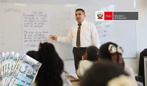 Más de 400.000 docentes y auxiliares de instituciones educativas públicas recibirán un bono extraordinario de S/487. Bono de S/487 para docentes y auxiliares se pagará por única vez: consulta quiénes lo cobran, requisitos oficiales y fecha de pago