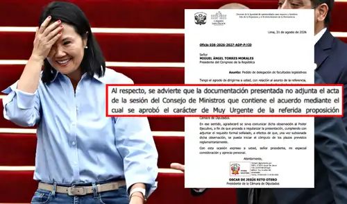 El trámite recién iniciará cuando el Ejecutivo subsane la observación.