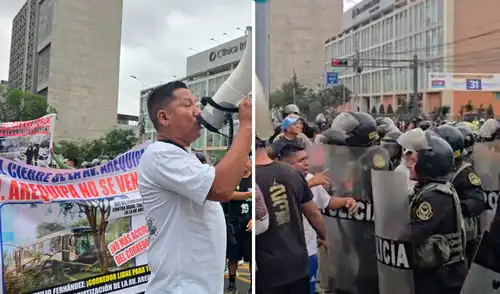 Colectiveros protestaron contra las nuevas medidas implementadas por la ATU en la avenida Arequipa