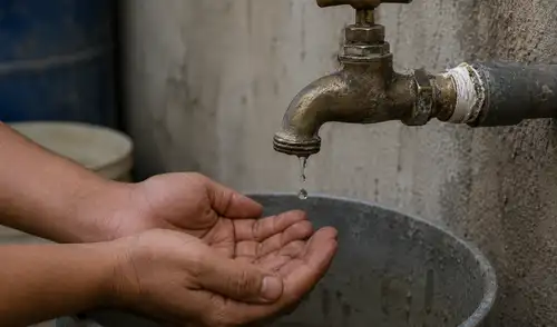 La población con red pública pero sin agua diaria bajó de 13,5% en 2017 a 12,2% en 2025.